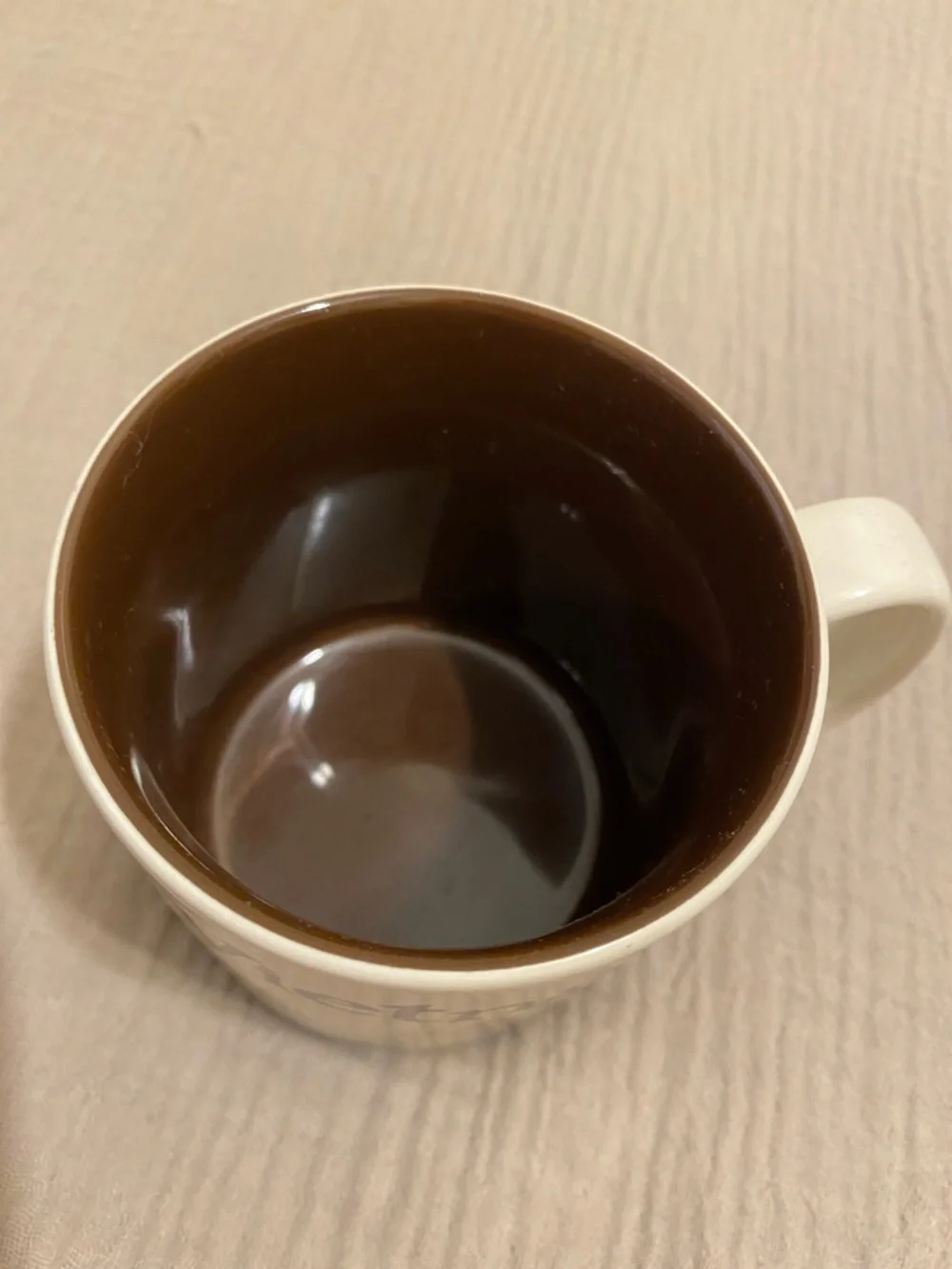 Starbucks Vietnam Mug - Cream & Brown Interior. Collector mug.